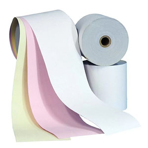 3 Ply 76mm - Kitchen Printer Rolls - White/Pink/White